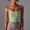 #1Green, variant on Womens Tops Spaghetti Strap Crop Cami Top Built in Bra Padded Yoga Workout Tank Top