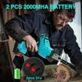 thumbnail image 6 of ALSO GO Cordless Saw Reciprocate Saw Metal PVC Wood Cutting Tools with 2 Battery 4 Saw Blades,Blue, 6 of 9