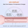 thumbnail image 6 of Faszin Hair Straightener Professional 1.65inch Wide-Plate Titanium Negative Ion Flat Iron 30s Rapid Heating LED Temp Display Wide Voltage & 10 Adjustable Temp Levels (260-450℉) Pink, 6 of 9