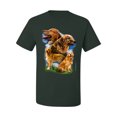 thumbnail image 2 of Wild Bobby, Golden Retriever Dog Portrait, Dog Lover, Men's Graphic Tees, Forest Green, Large, 2 of 3