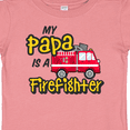 thumbnail image 4 of Inktastic My Papa is a Firefighter with Fire Truck Boys or Girls Baby T-Shirt, 4 of 5
