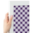 thumbnail image 4 of PinPix ArtToFrames 25x16 Custom Cork Bulletin Board Argyle Purple   Poster Board Has a Fabric Style Canvas Finish, Framed in Satin White Frame (PinPix-633), 4 of 6