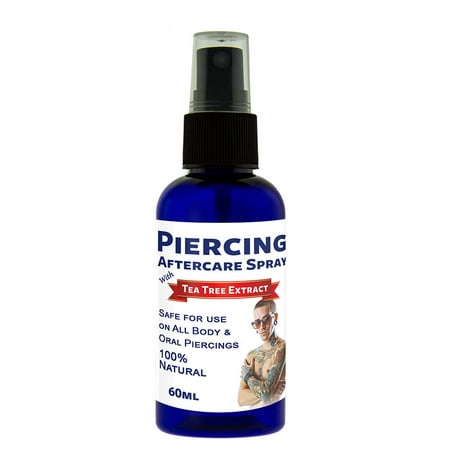 Piercing Aftercare Spray - Tea Tree Hydrosol with Tea Tree Extract - (Best Tattoo Aftercare Products)