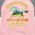 thumbnail image 3 of Spirit Riding Free - Follow Your Spirit - Toddler And Youth Girls Raglan Graphic T-Shirt, 3 of 4