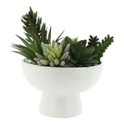 Better Homes & Gardens 8" Artificial Mixed Succulent Pants in Ceramic Bowl Planter