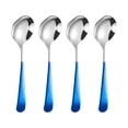 thumbnail image 2 of Huayishang Tableware Round Spoon 304 Stainless Spoon Fork Household Cute Small Soup Spoon Thick Round Bottom Eating Spoon, 2 of 9
