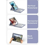 Magnetic iPad 10th Generation 2022 Keyboard Case with Touchpad Cute Color Keyboard Vertical Stand Movable Clear Back Case Detachable Keyboard