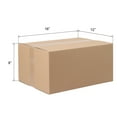 thumbnail image 4 of Tcbosik 16"x12"x8" Corrugated Cardboard Shipping Boxes Set of 50, Recyclable Storage Box, Mailing, Packing & Moving for Business/Home, Brown, 4 of 9