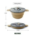 thumbnail image 2 of Yucurem Foldable Portable Camping Cooker Pot Silicone Outdoor Kettle Cookware Camping Kitchen Utensils (Khaki), 2 of 8