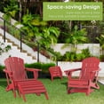 thumbnail image 4 of Folding Adirondack Ottoman set of 2, HDPE Outdoor Adirondack Chair Footrest for Outside Indoor,19.7in W, Red(Set of 2), 4 of 6