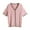 Pink, variant on Rezuofi 1 Pcs Short Sleeve Contrast Cardigan Sweaters for Women Summer Casual Striped Button Down Bolero Shrug
