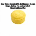 thumbnail image 2 of Slow Rising Squishy with Soft Squeeze Design, Single, Yellow, for Relaxation, Simulated Bread Toy, 2 of 3