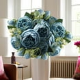 thumbnail image 5 of Vrorvz 2 Pack Beautiful Artificial Silk Fake Flowers for Fall Decorations Holiday Decorations Wedding Valentines Bridal Home Garden Office Art Hall Party Decor Blue, 5 of 7