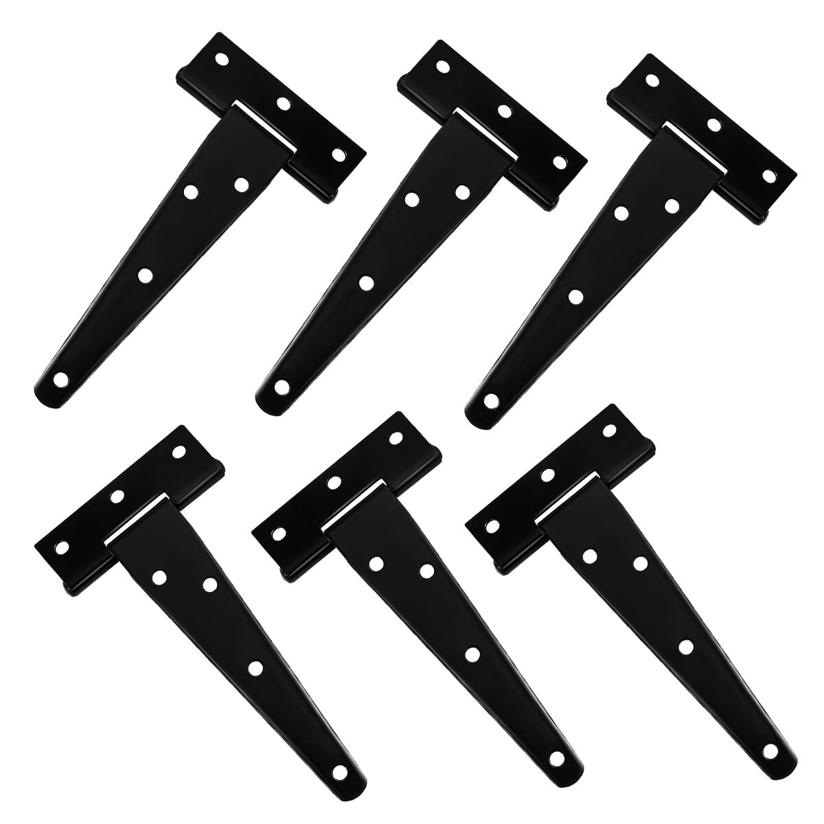 Tinksky 6PCS 5 Inch T Shape Rustproof Iron Light Duty Shed Hinge Gate