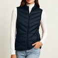 thumbnail image 2 of hoksml Women Quilted Puffer Vest Stand Collar Zip Up Sleeveless Pockets Gilet for Fall Winter Daily Outdoor Work Comfort, 2 of 9