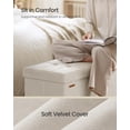 thumbnail image 4 of Banco otomano de almacenamiento SONGMICS, plegable, 30 L, color capuchino, color beige, 4 of 6