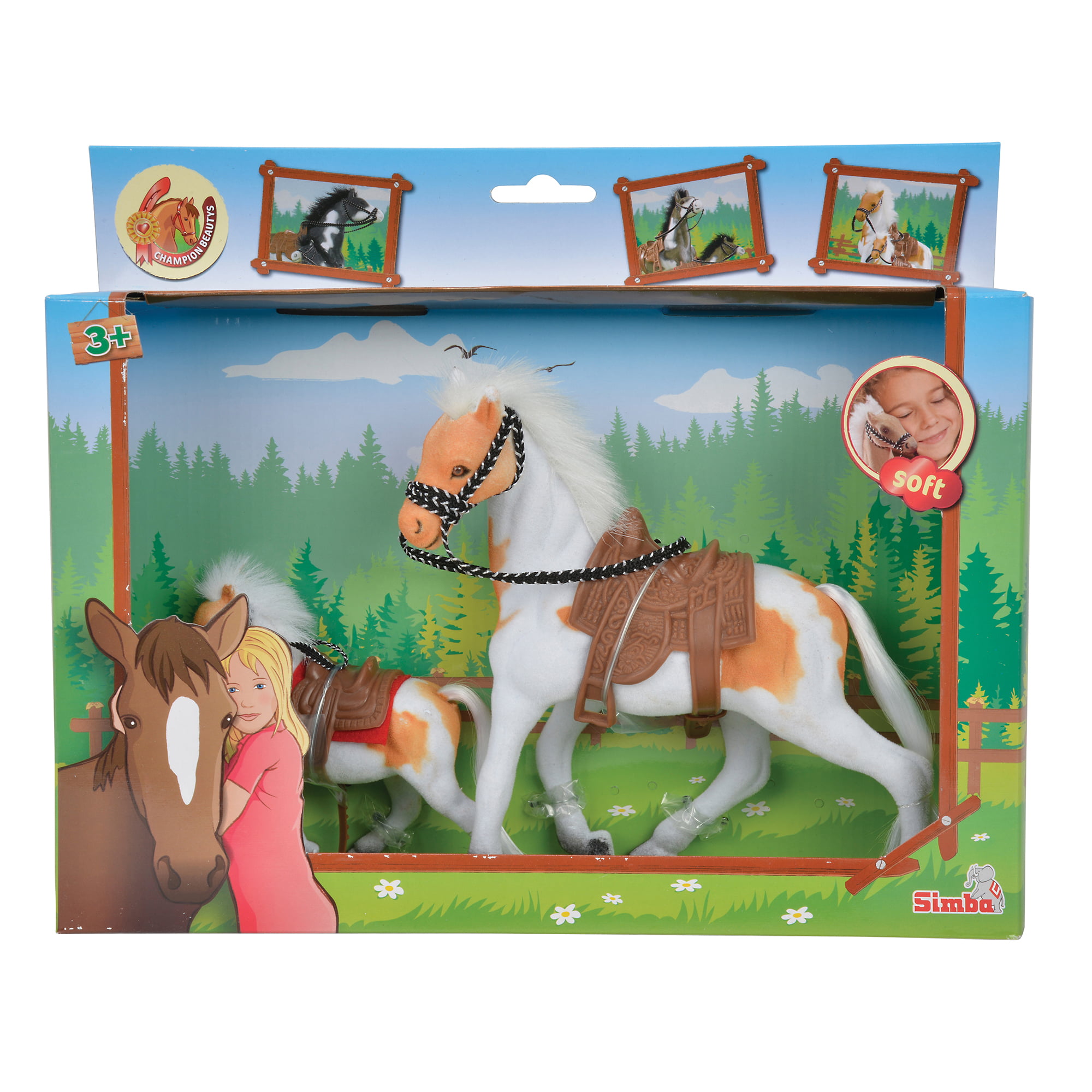 learning and Educational Kids Toys Simba Champion Beauty Horse & Baby Twin Pack 