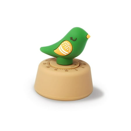 

COUTEXYI Mechanical Kitchen Timer Wind-up Rotatable Cute Bird Manual Countdown Timer for Study Cooking