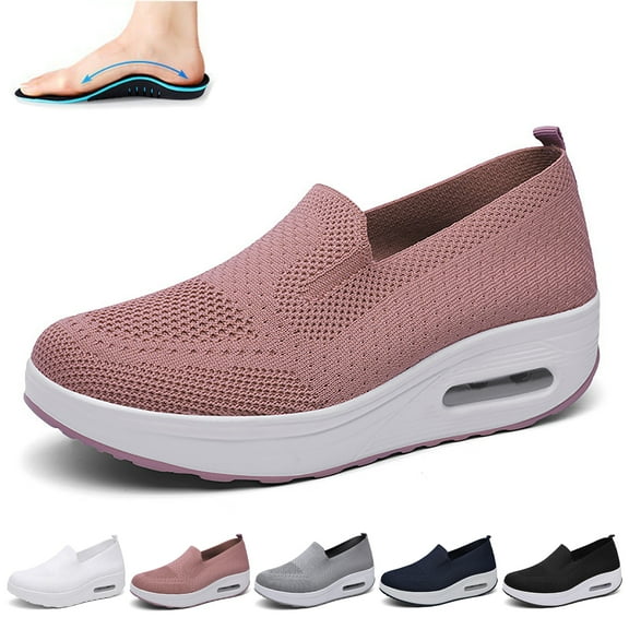 Insvotu Women's Athletic Shoes Breathable Sneakers, Lightweight & Comfortable, Black, US Size 8.5