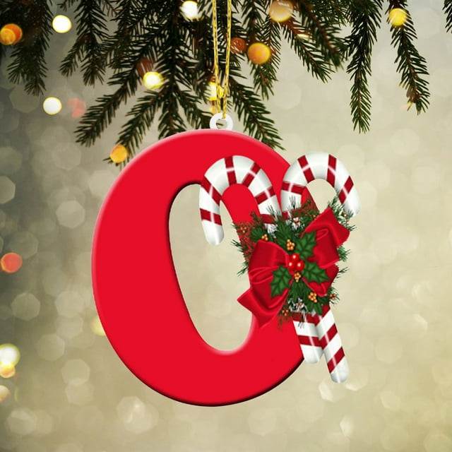 Fiudx Adornos de Letras para Árbol de Navidad, Colgante con 26 Letras Del Alfabeto, Decoración Personalizada Diy, Material Acrílico, Resistente y Ligero, Multiusos, Ideal para El Hogar y La Oficina,