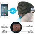 thumbnail image 6 of Unisex LED Bluetooth Beanie Hat, Outdoor Super Bright Headlamp Knitted Hats with Hands-Free Mic Speakers, Gifts for Christmas Family Winter Warm, Gray#, 6 of 15