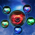 thumbnail image 3 of Yuarrent El tanque colorido de la luz del humor preservó rosas reales con la flor de cristal respetuosa del medio ambiente de la noche de la Decoración del hogar Rosa 3.94*4.33*4.33 pulgadas, 3 of 6