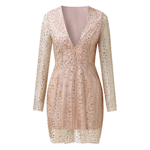 Vestidos sexys para mujer, ideales para citas nocturnas, con escote en V profundo, lentejuelas, brillo y para salir de fiesta o cóctel. Minivestido.