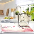 thumbnail image 5 of Valentine's Day Couple Birds Dish Drying Mat Dish Drainer Rack Mats Water Absorbent Non-Slip Easy Clean Heat Resistant for Kitchen Counter, 5 of 8