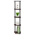 thumbnail image 4 of Pemberly Row Turn-N-Tube Wood 5 Tier Corner Display Rack in Dark Cherry/Black, 4 of 6