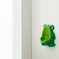 thumbnail image 3 of Green Frog-Shaped Urinal with Hook - Removable Suction Cup Training Potty for Bathroom Hygiene Easy Clean Kids' Toilet Accessory, 3 of 6