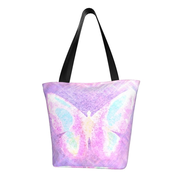 Easygdp Purple Sparkling Butterfly Bolso de Hombro para Mujer, Bolso Bandolera y Cartera de Mano Elegante para Uso Diario