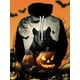 thumbnail image 4 of Sudadera con capucha con estampado 3D de calabaza fantasma para Halloween, patrón de Halloween, pareja, carnaval, fiesta de máscaras, festival, 4 of 5