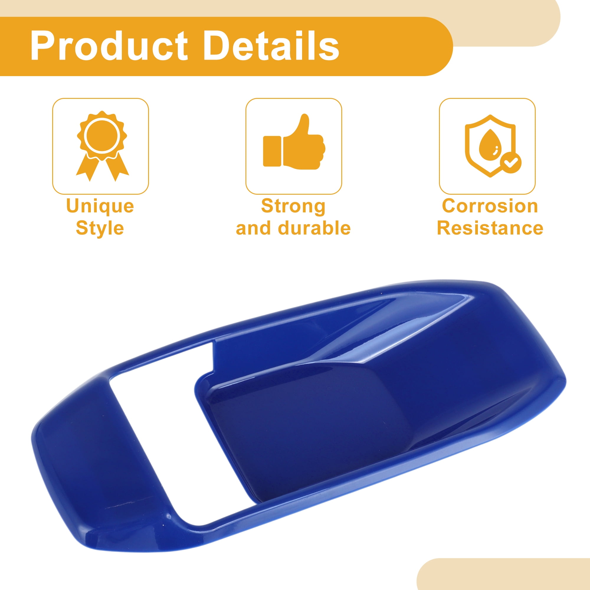 Interior Door Handle Bowl Cover Trim for Jeep Wrangler Gladiator JT 2DR 2018-2024 Inner Door Handle Decoration Frame Trim Deep Blue ABS 2 Pcs