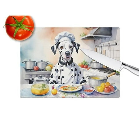 

15 x 12 in. Dalmatian The Chef Glass Cutting Board