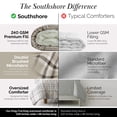 thumbnail image 4 of Southshore Fine Living, Inc. 3-Piece California King Size Comforter Set with 2 Pillow Shams, Cozy Double Brushed Microfiber, Down Alternative Comforter, King/California Size, Mocha Beige Plaid, 4 of 9
