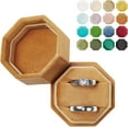 thumbnail image 1 of Velvet Wedding Ring Box 2 Slots Valentine's Day Ring Box Vintage Style Ring Storage Box Proposal Ring Box Wedding Day (Bronze), 1 of 6