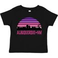thumbnail image 3 of Inktastic Albuquerque New Mexico Retro Sunset Skyline Girls Toddler T-Shirt, 3 of 5