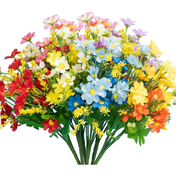 Bincy 30cm Artificial Cloth Mixed Colors Jumping Orchid Chrysanthemum Bouquet (6 Count)