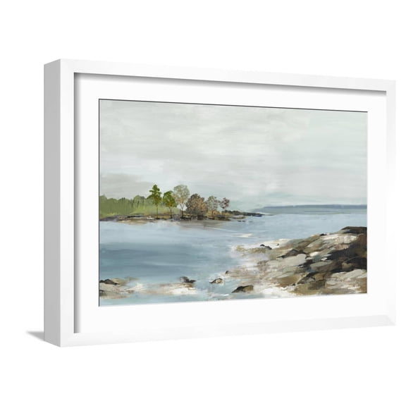 Art.com Rocky Beach Views Art Print by Allison Pearce, White Frame Wall Art, 23" x 17"