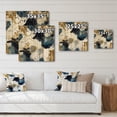 thumbnail image 4 of Designart "Abstract Pattern with Blue and Golden Textures I" Abstract Print on Natural Pine Wood, 4 of 5