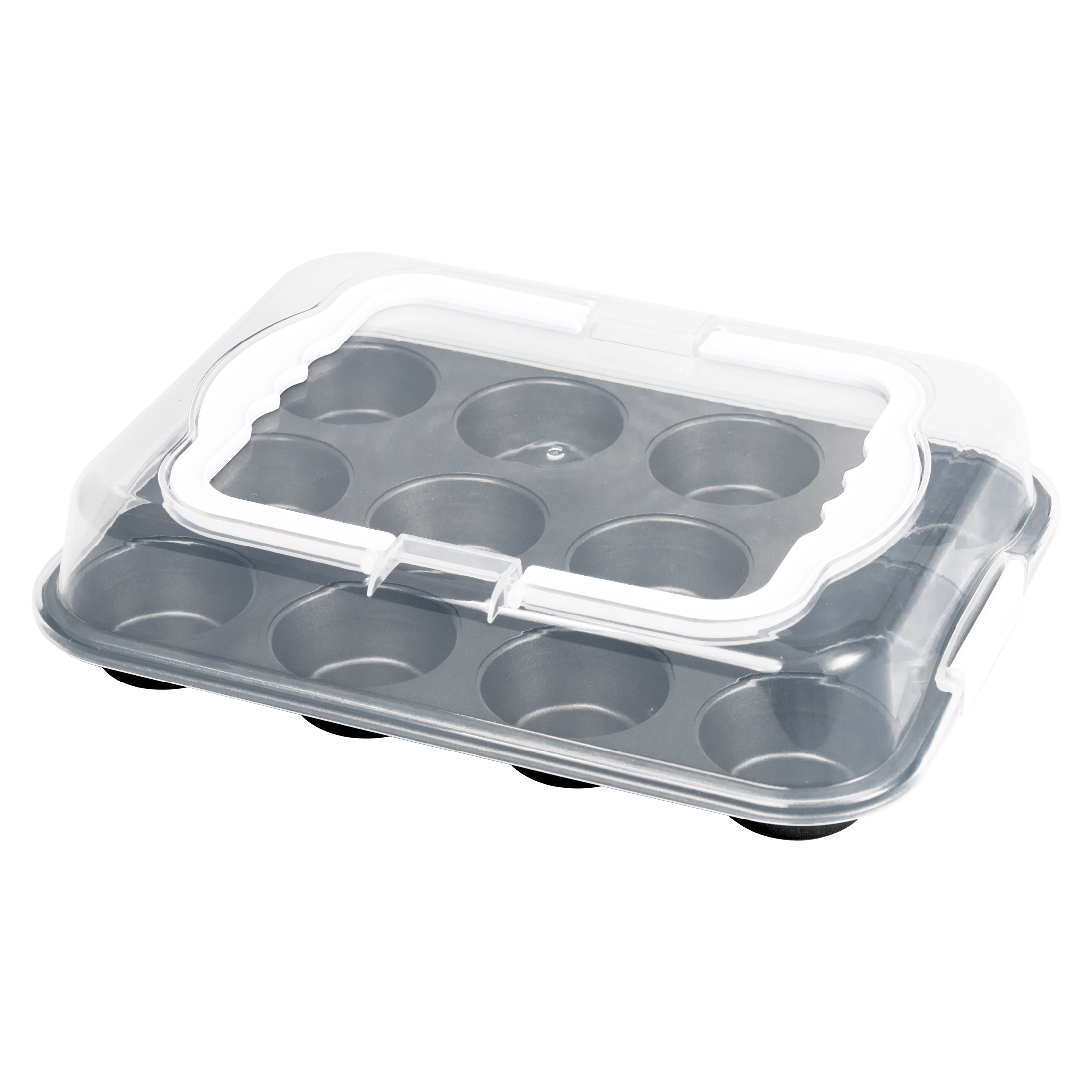 Mainstays 12-Cup Muffin Pan with Covered Carrier photo 1