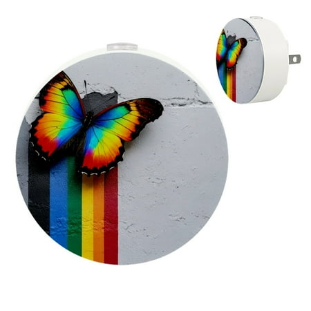

YZUOUZY Bedside Lamps Bedside Lamp Small Bedside Lamps Set of 2 Rainbow Wall Butterfly