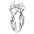 thumbnail image 3 of 10K White Gold Natural Morganite Ring Oval 10x8mm Diamond Accent, size 9.5, 3 of 4