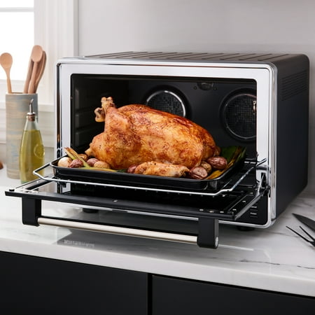 KitchenAid - Dual Convection Countertop Oven with Air Fry and Temperature Probe - KCO224 - Black Matte