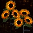 thumbnail image 5 of Lunxisen 1 Pcs Sunflower Solar Lights Outdoor Decor Garden Stake Waterproof Solar Powered Landscape Lighting for Yard Pathway, 5 of 9