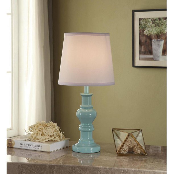 Better Homes and Gardens Teal Accent Table Lamp Base with CFL Bulb
