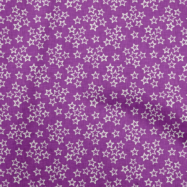 oneOone Cotton Silk Purple Fabric Asian Block Dress Material Fabric Print  Fabric By The Yard 42 Inch Wide 