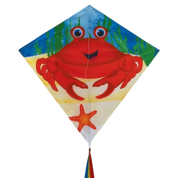 In the Breeze Crab 30 Inch Diamond Kite Fun, Easy Flying Kite