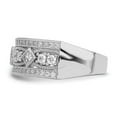 thumbnail image 3 of White Sterling Silver Ring Band Wedding Cubic Zirconia CZ, 3 of 5