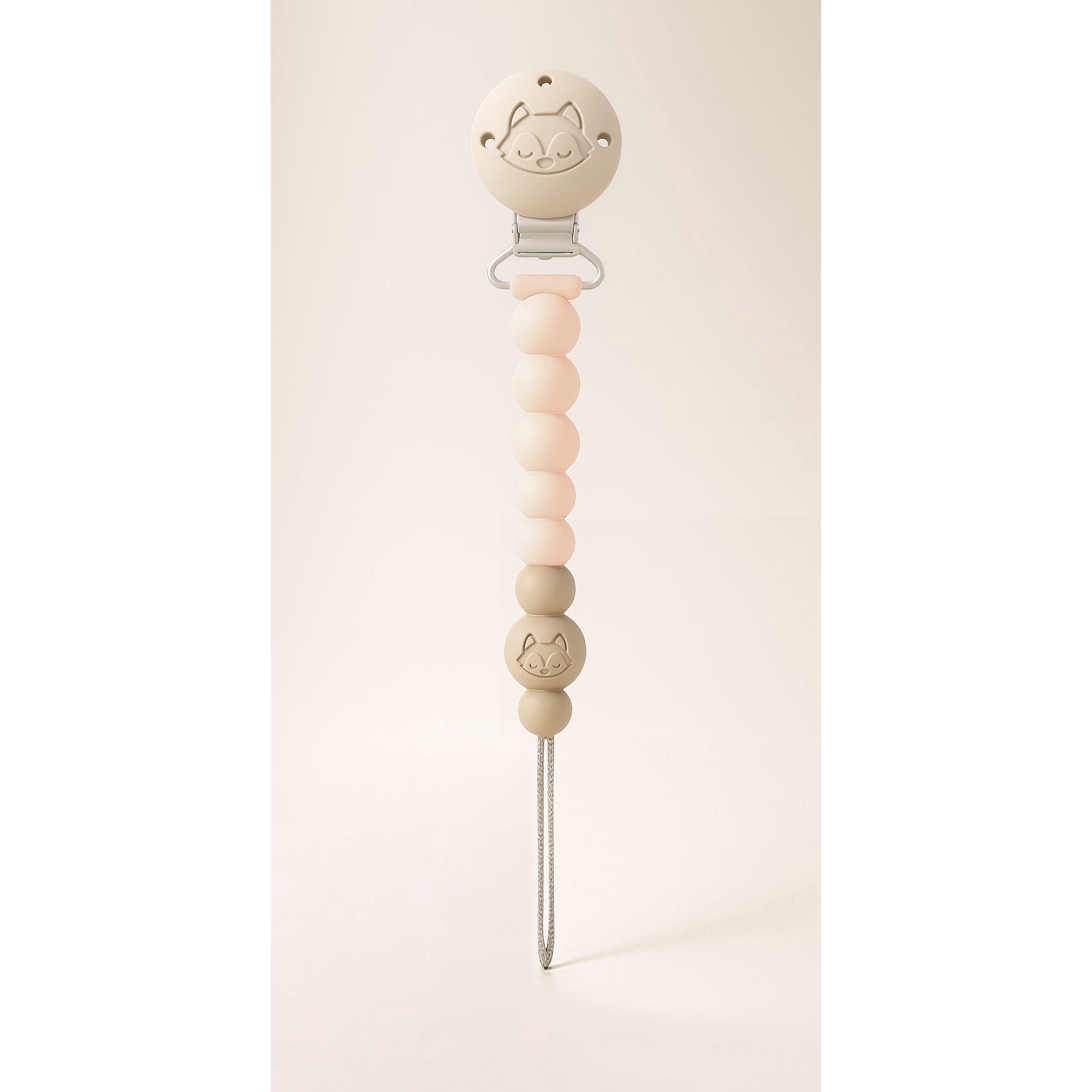Loulou Lollipop Pacifier Clip - OneC Clip for Babies and Toddlers 4 Months+, Easy to Clean - Coconut Milk